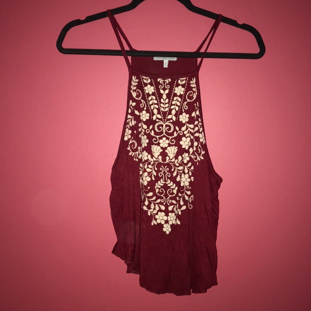 Summer Red Tank - With a cool pattern